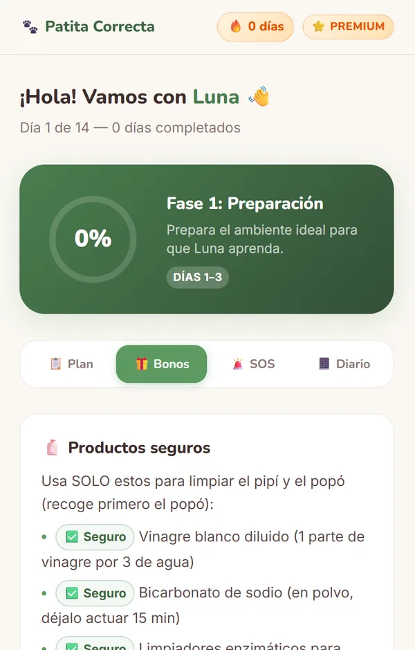 Lista de productos seguros para limpiar